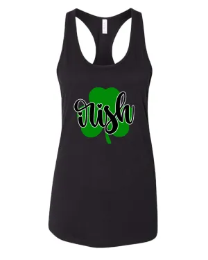 Irish clover shamrock tank top women racerback st patrick's day tank top