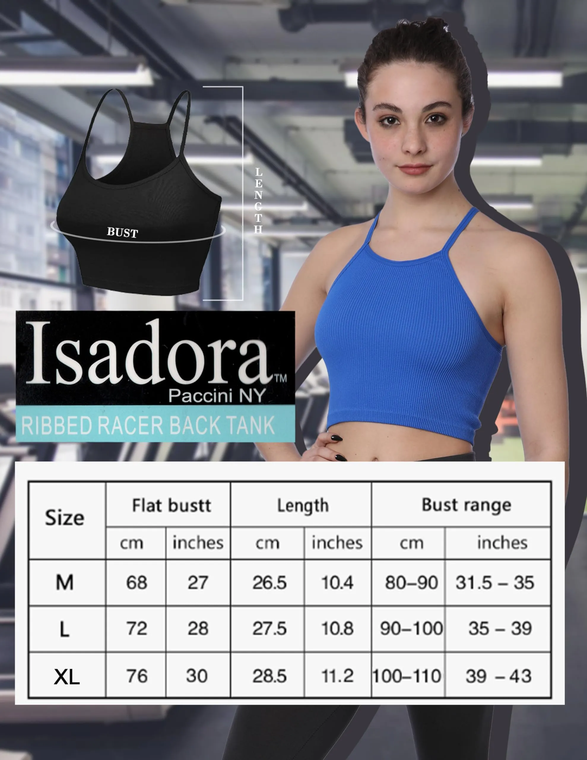 Isadora Paccini Women's Red Sleeveless Ribbed Scoop Neck Womens Cute
