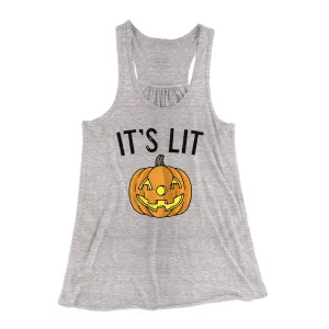 It's Lit Jack-O-Lantern Women's Flowey Tank Top