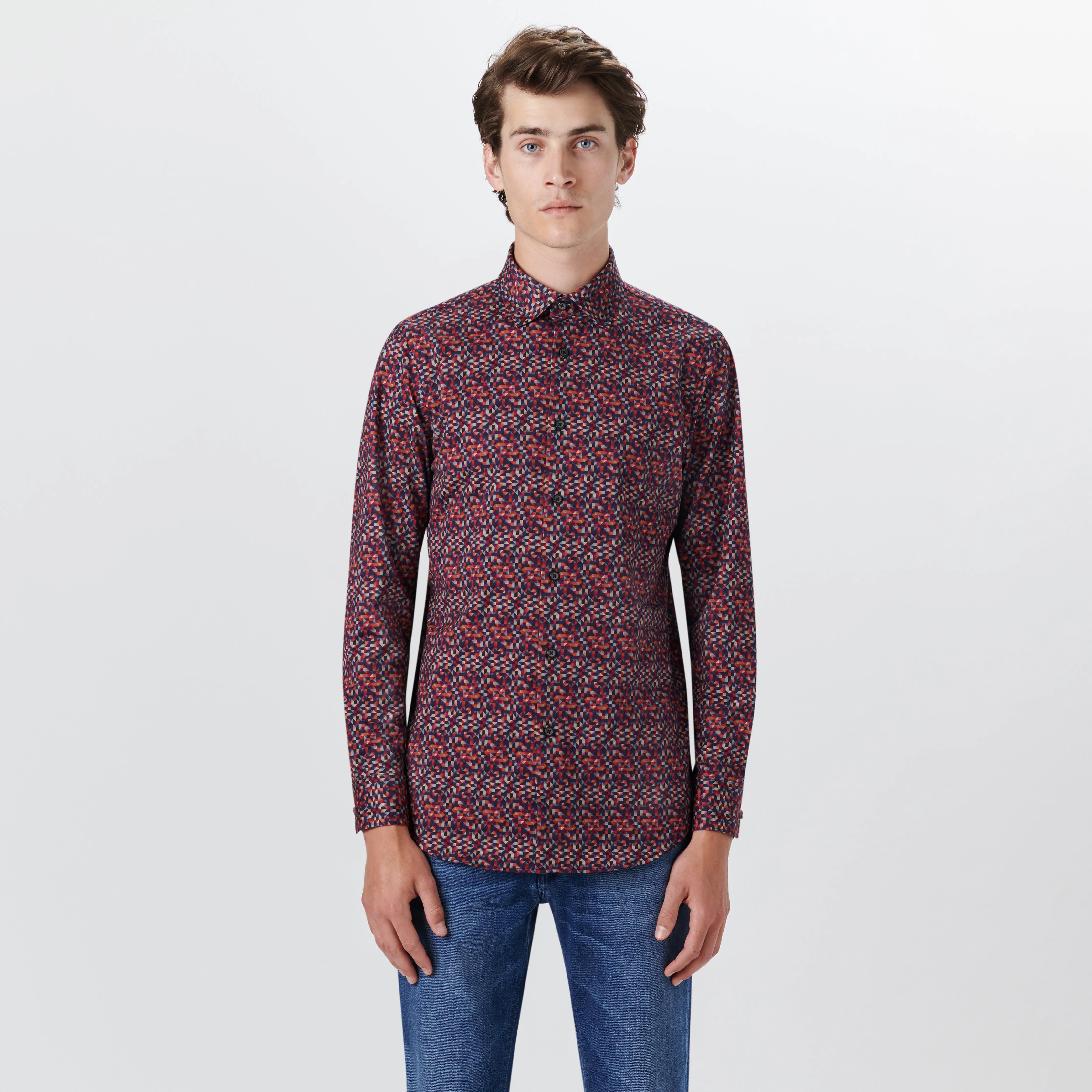 JAMES Geometric Print OoohCotton Shirt