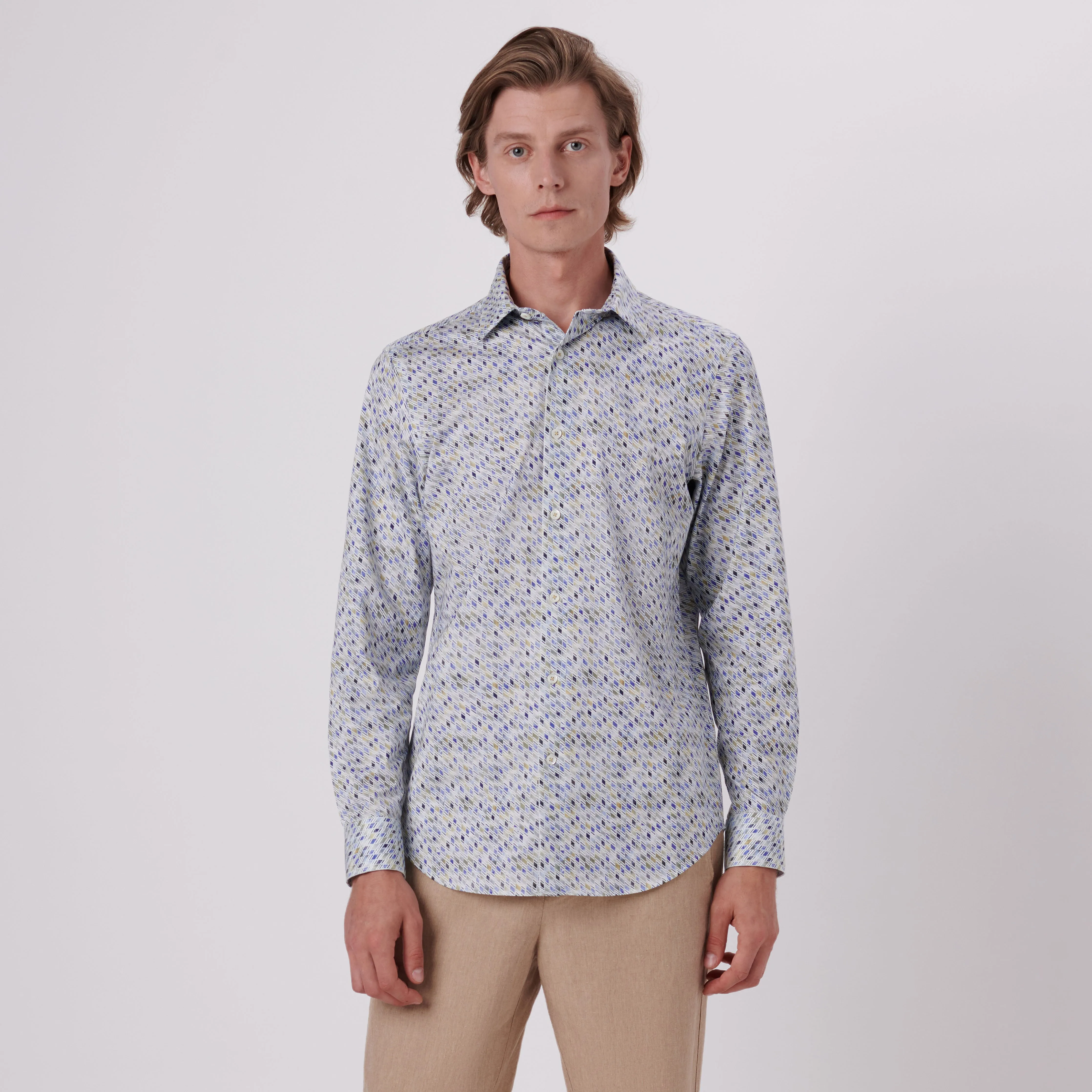 James Geometric Print OoohCotton Shirt