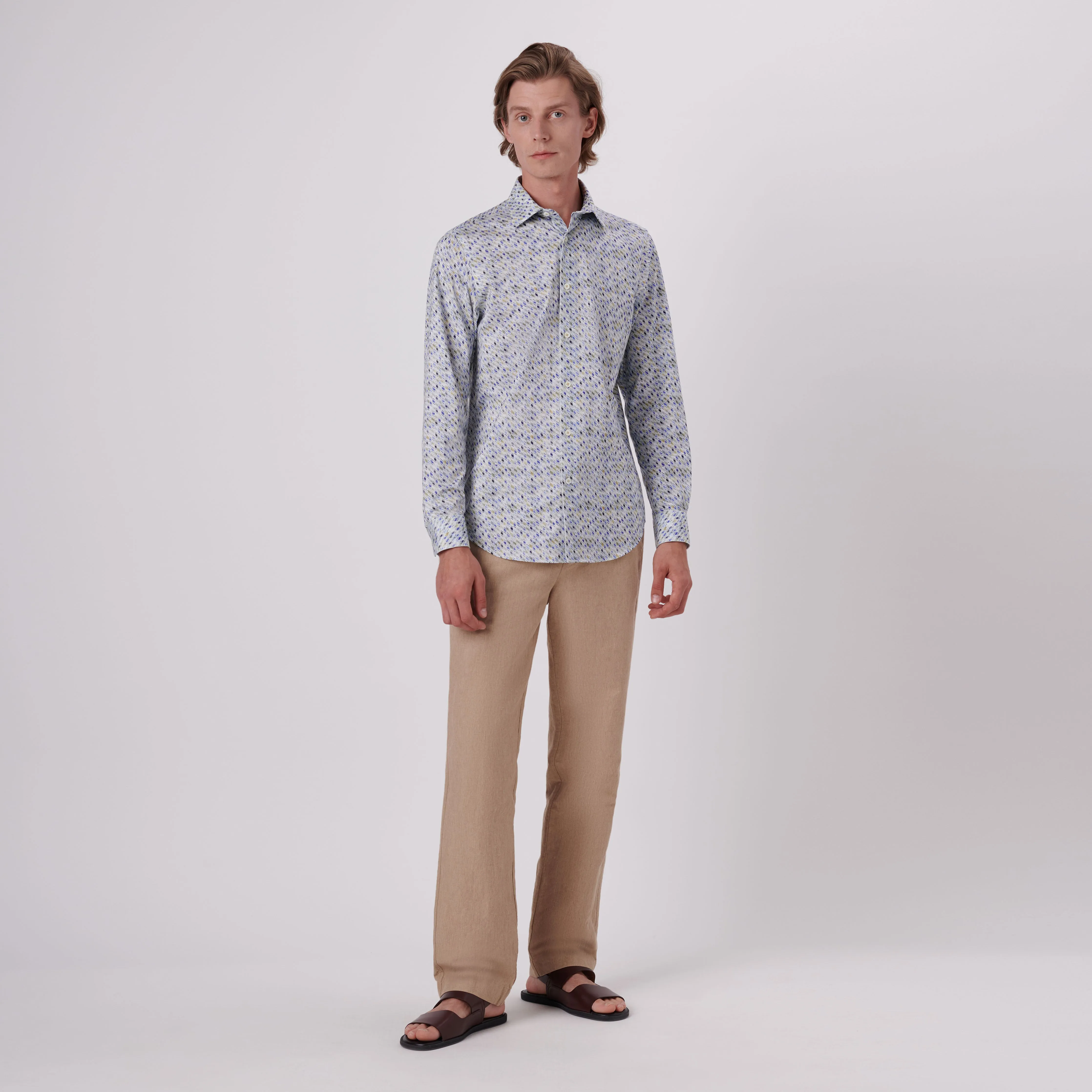 James Geometric Print OoohCotton Shirt