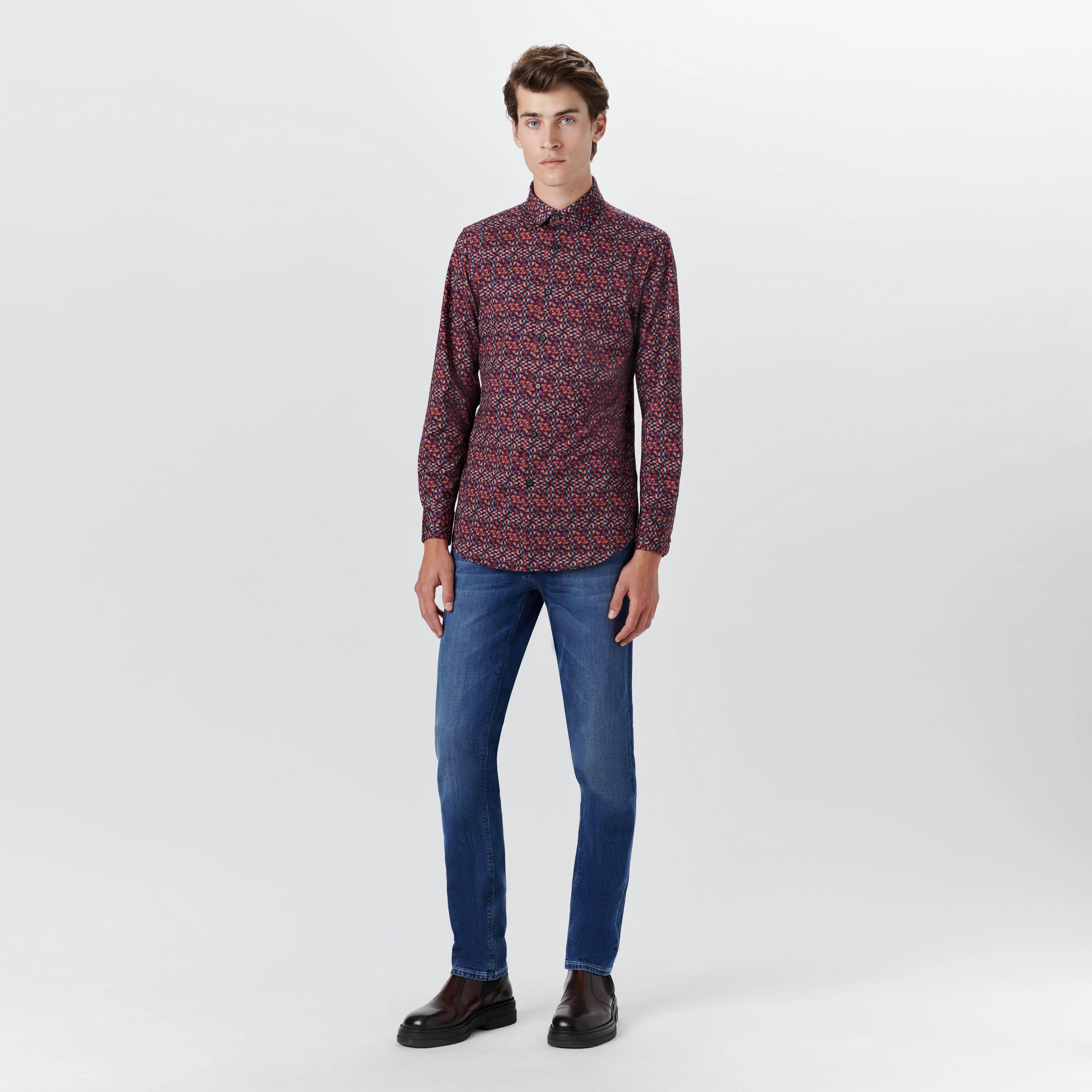 JAMES Geometric Print OoohCotton Shirt