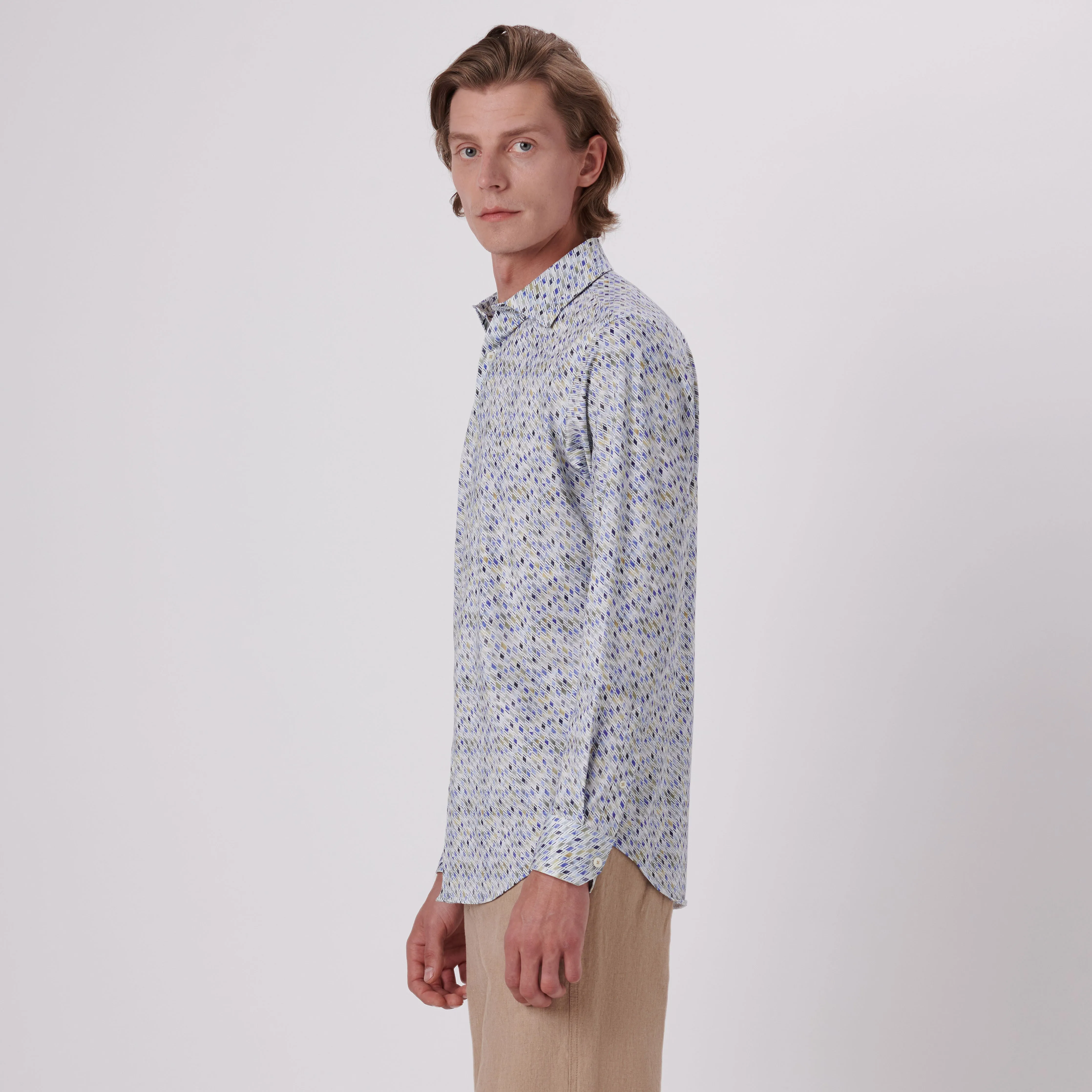 James Geometric Print OoohCotton Shirt