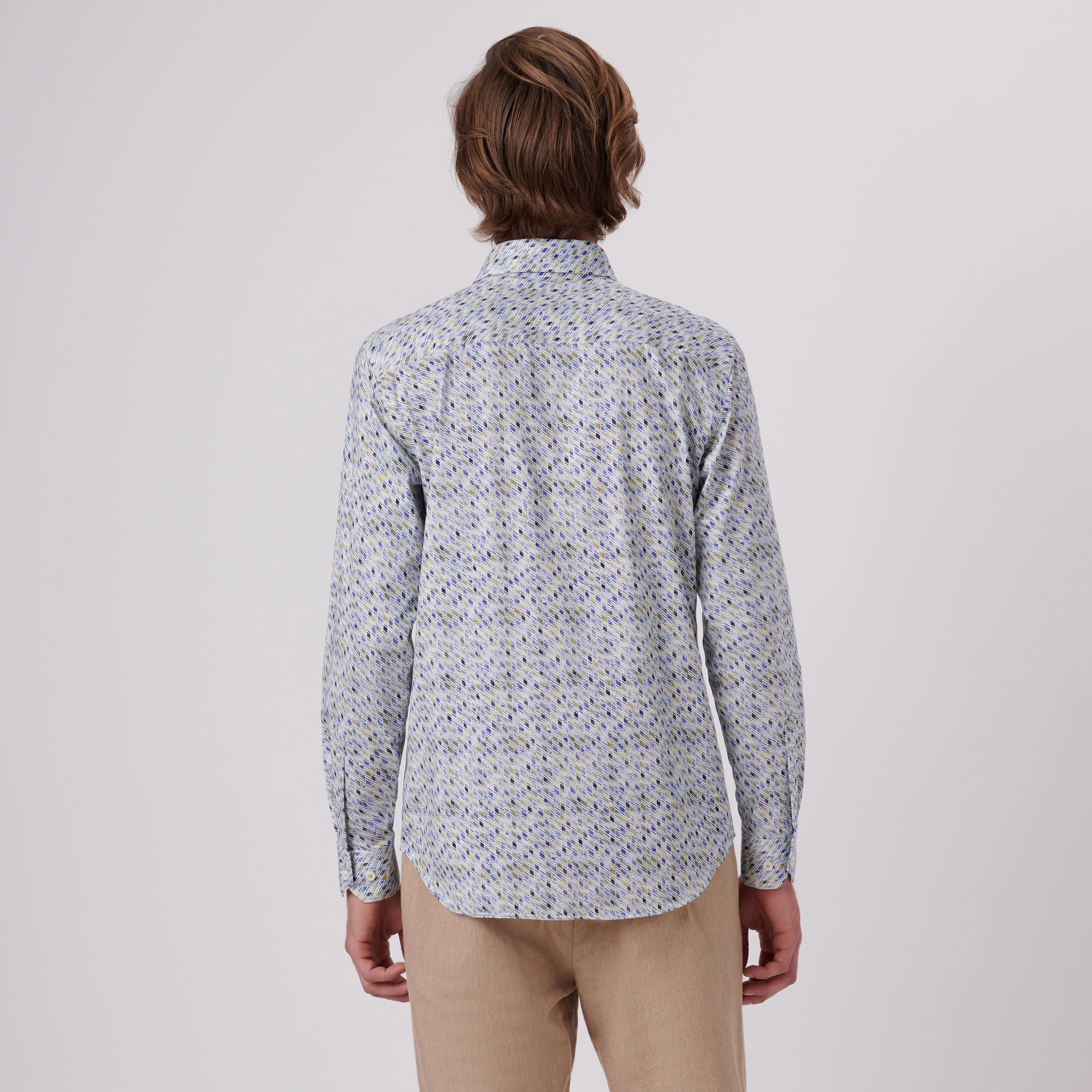 James Geometric Print OoohCotton Shirt