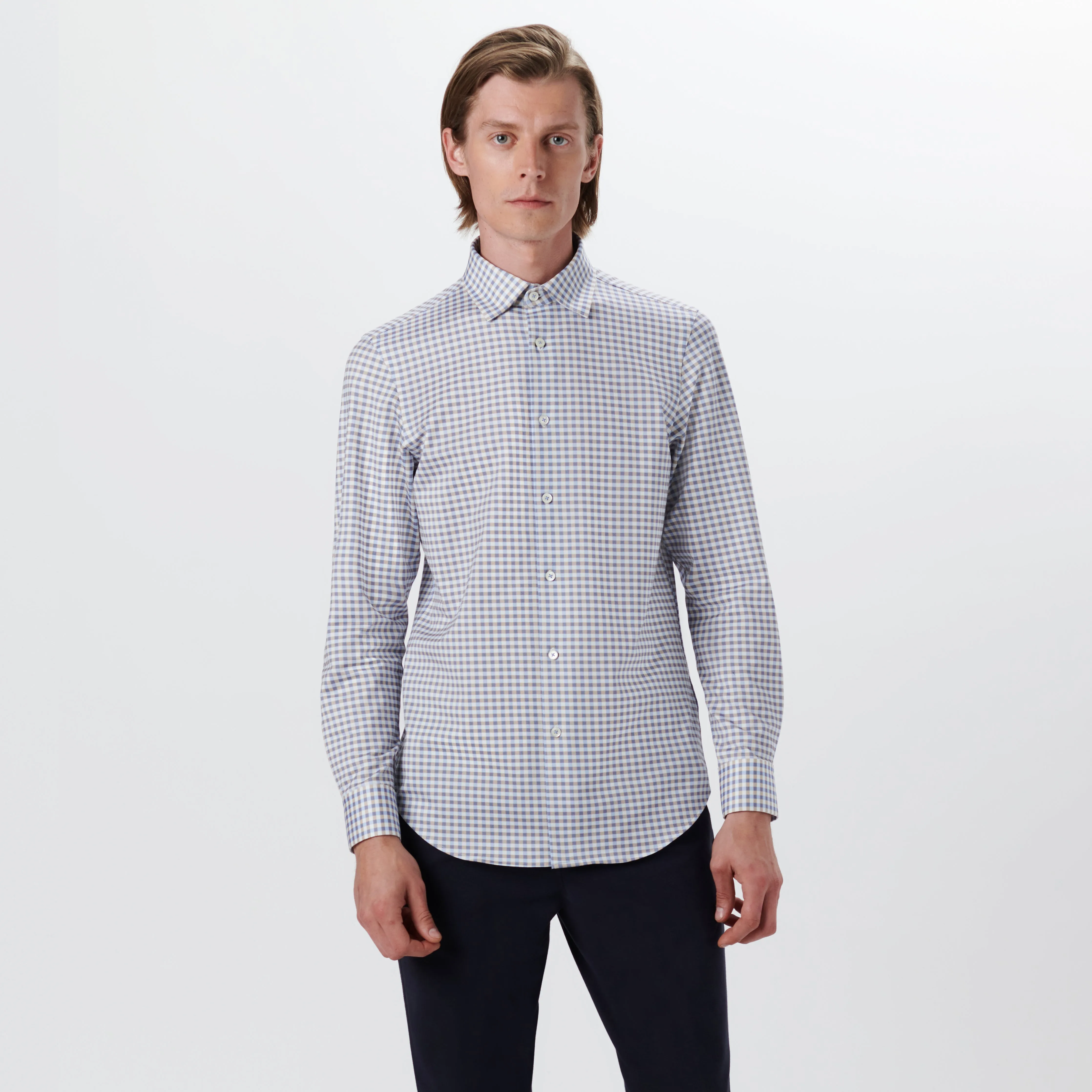 JAMES Gingham Check OoohCotton Twill Shirt