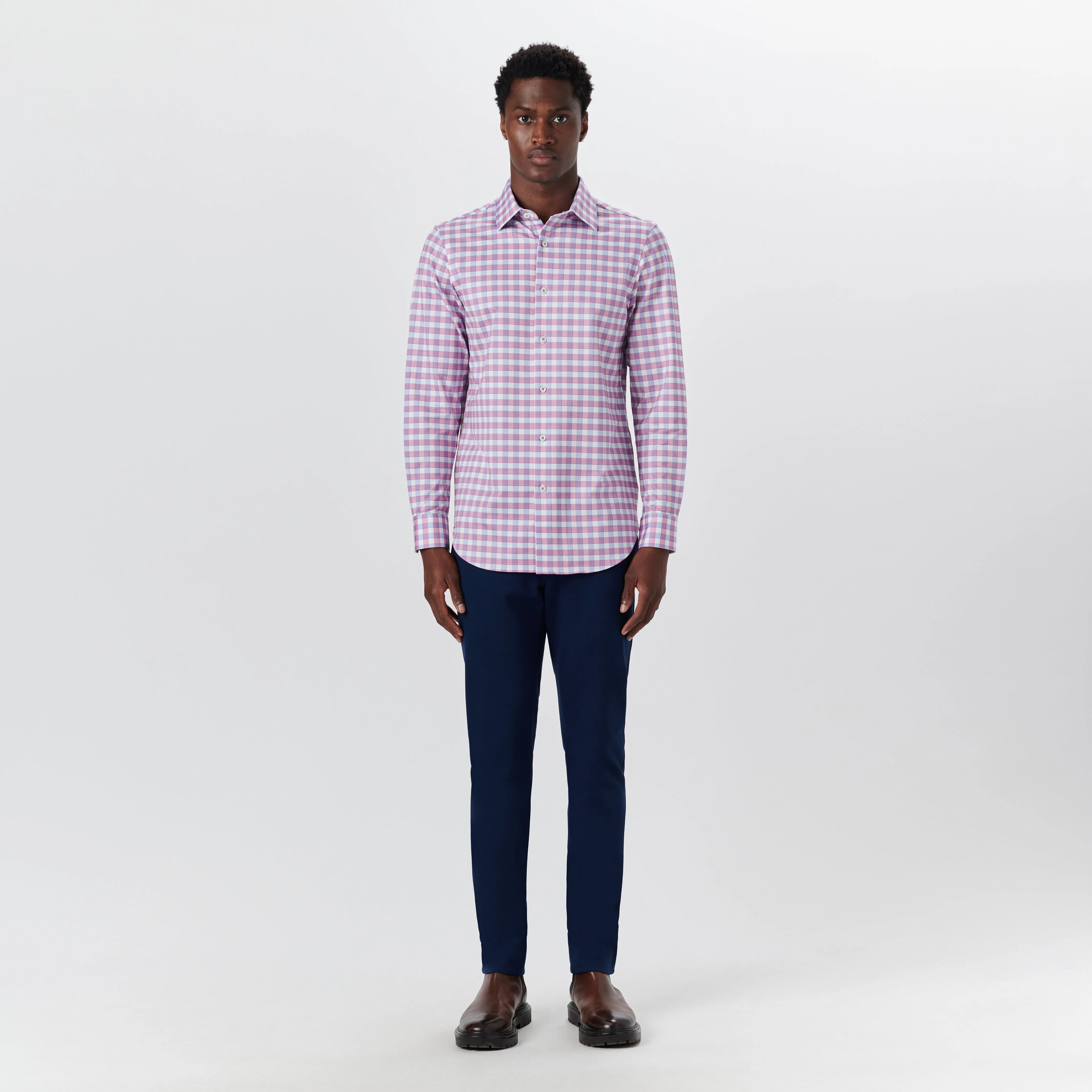 JAMES Gingham Check OoohCotton Twill Shirt
