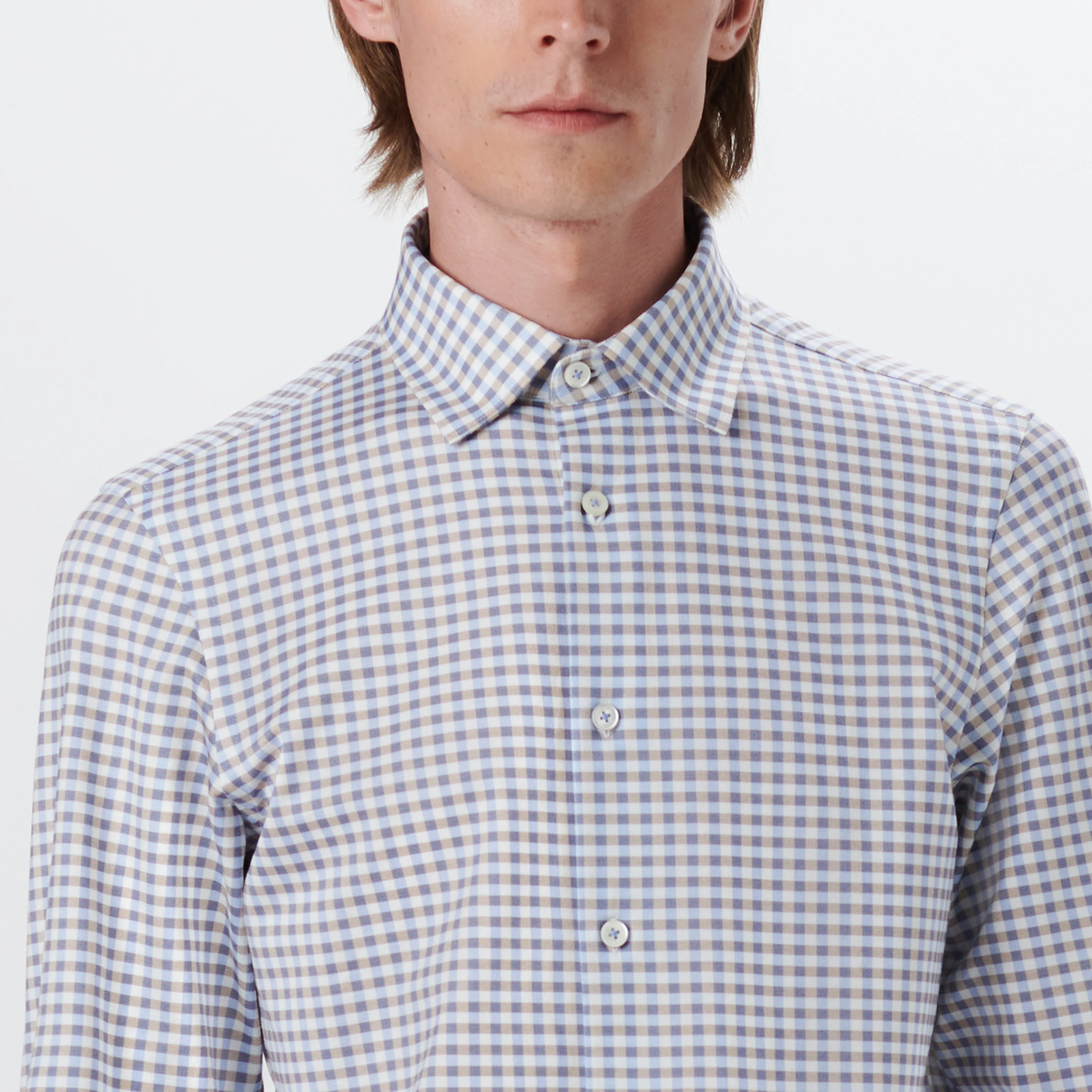 JAMES Gingham Check OoohCotton Twill Shirt