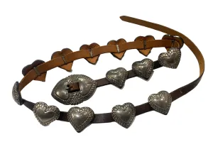 James Reid Sterling Silver Heart Shaped Conch Belt