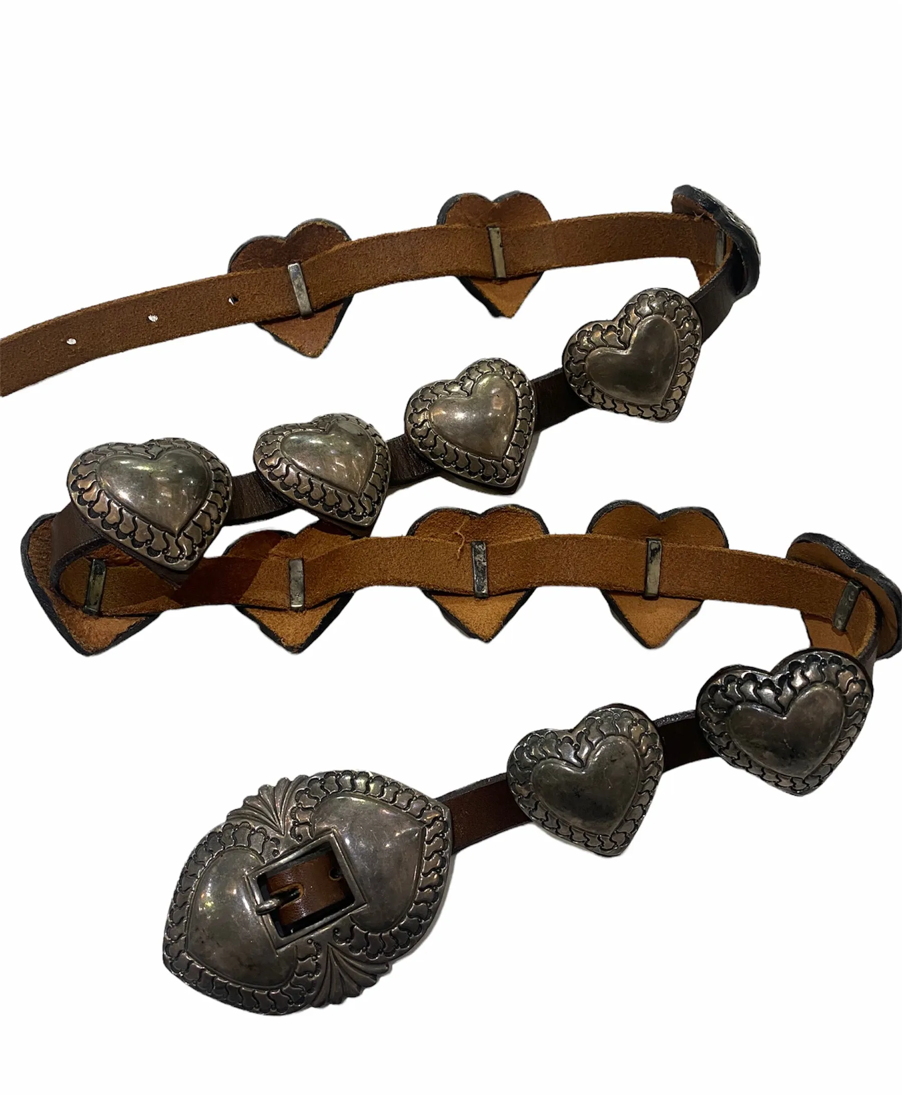 James Reid Sterling Silver Heart Shaped Conch Belt