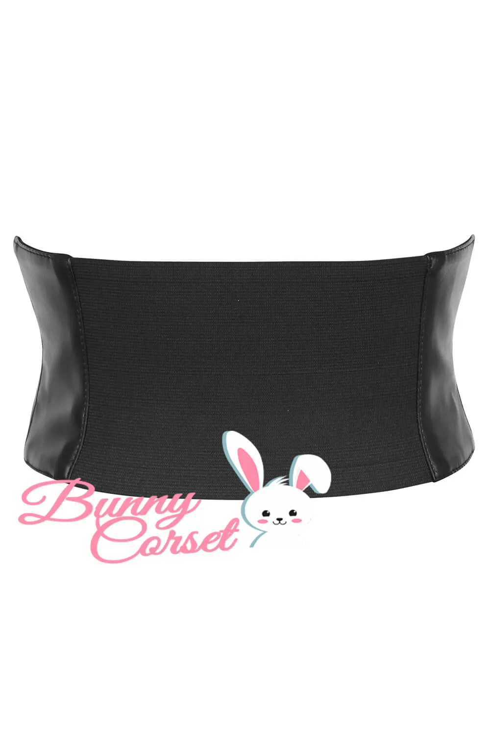 Janely Faux Leather Black Corset Belt