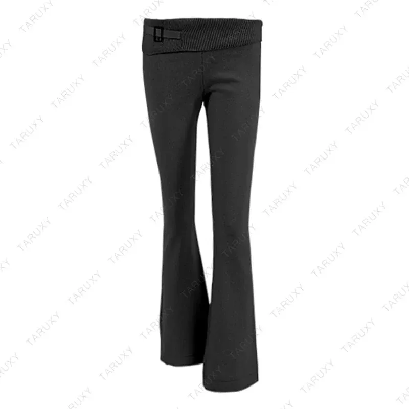 JazzHer 2024 Fall Fashion Women Spring Outfits Casual Zipper Sweater Hoodie Set High Waist Flare Pants Suits Pink Knitted Womens Y2k Two Piece Set