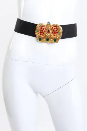 Jeweled Crown Buckle Belt