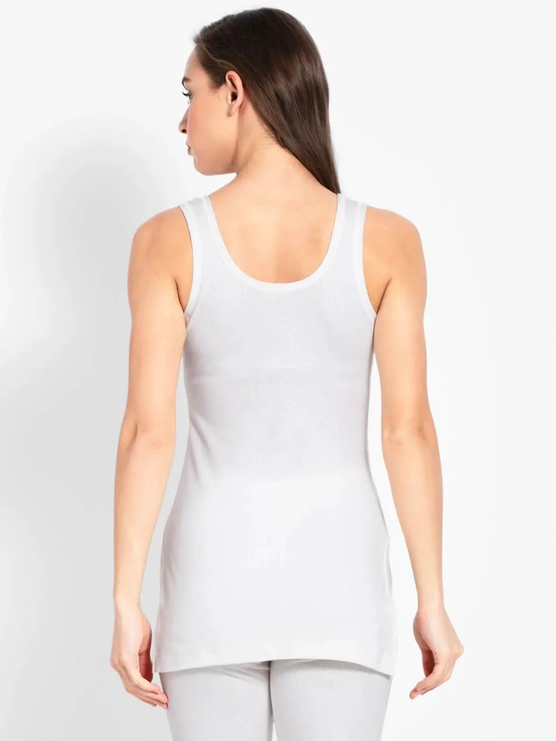 Jockey Off White Thermal Tank Top for Women #2500