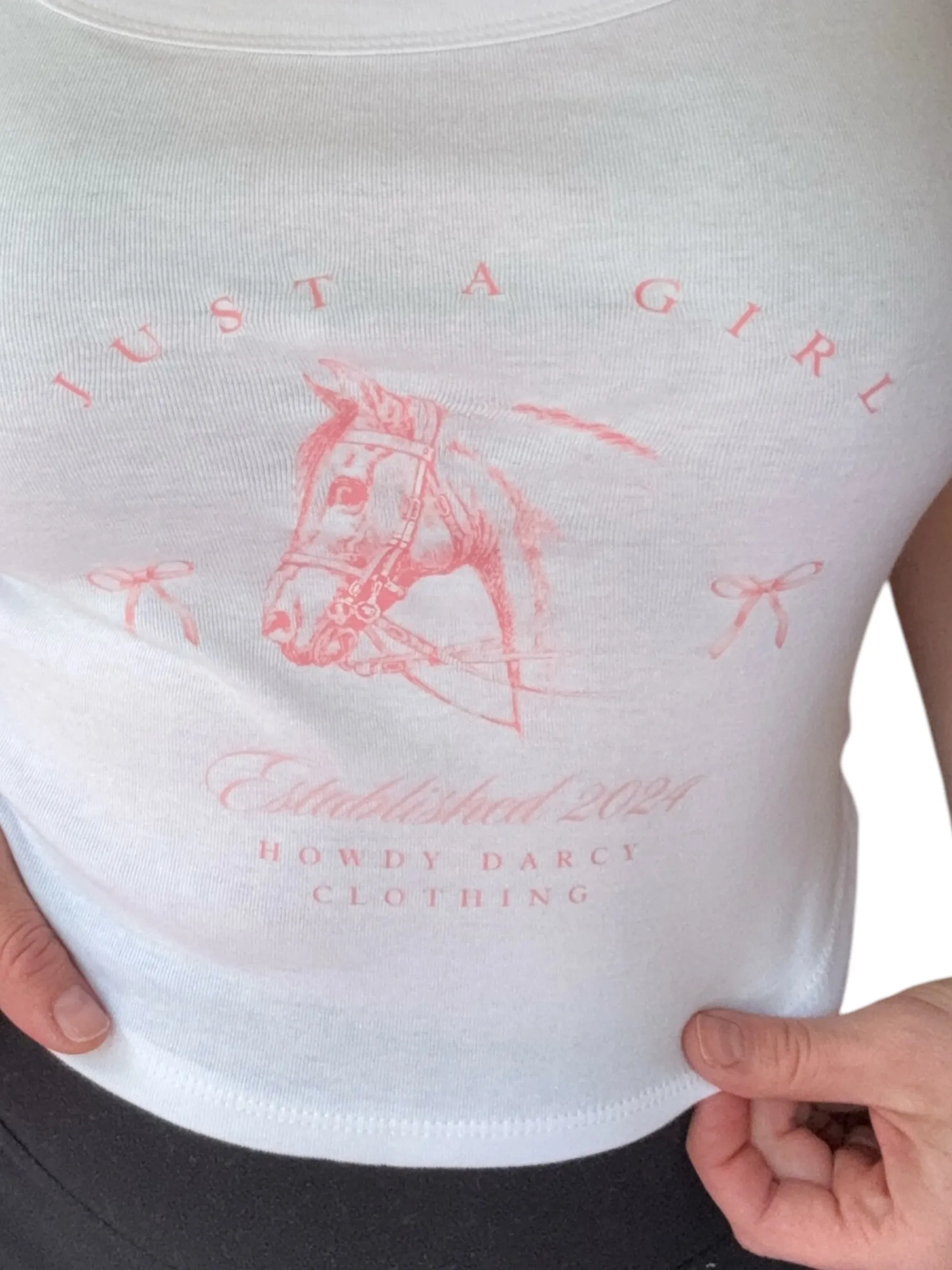 Just a girl Horse Spaghetti Strap Tank Top