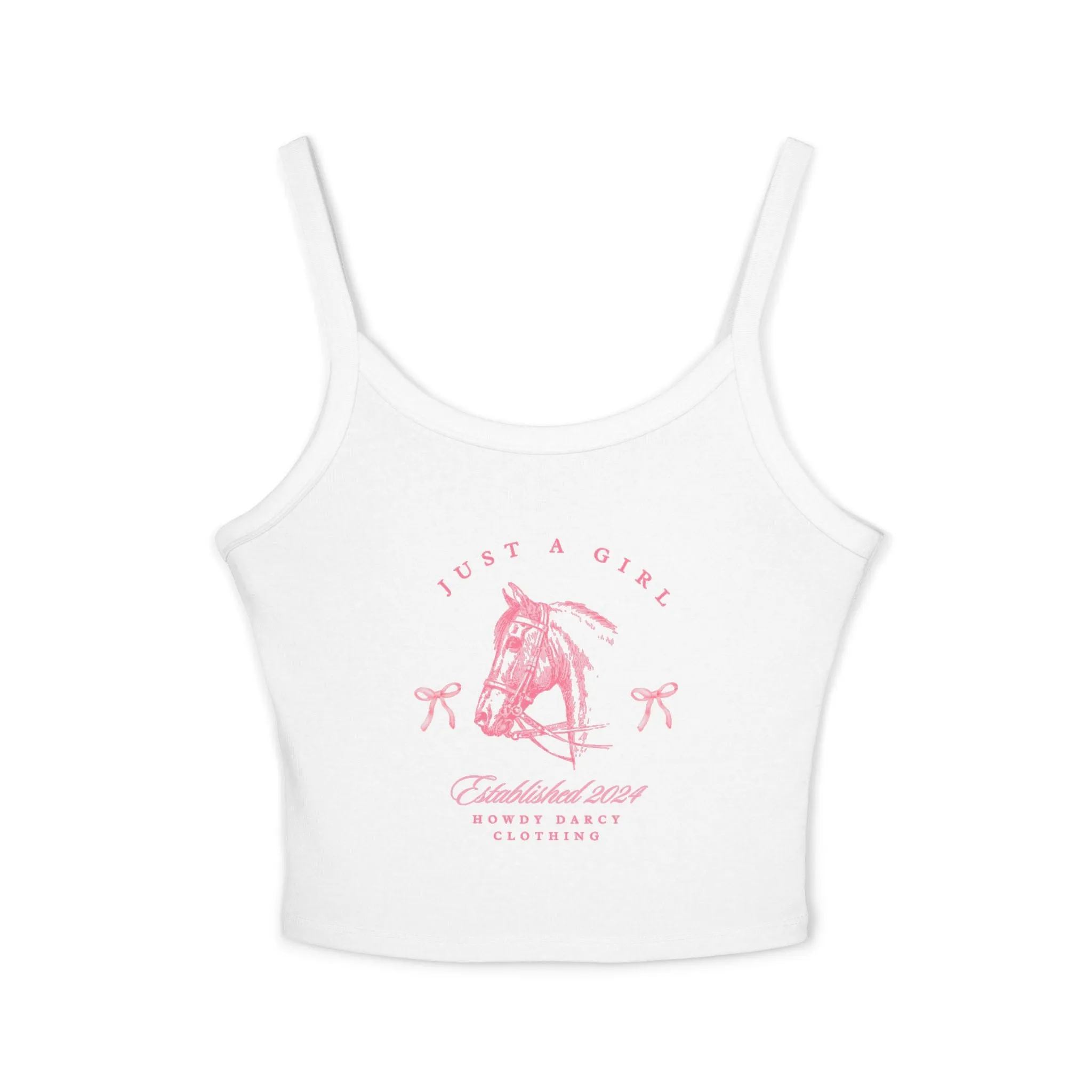 Just a girl Horse Spaghetti Strap Tank Top