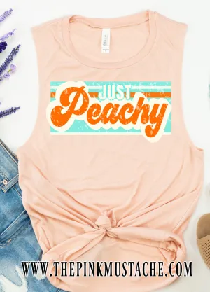 Just Peachy Tank Top / Graphic Tank Top