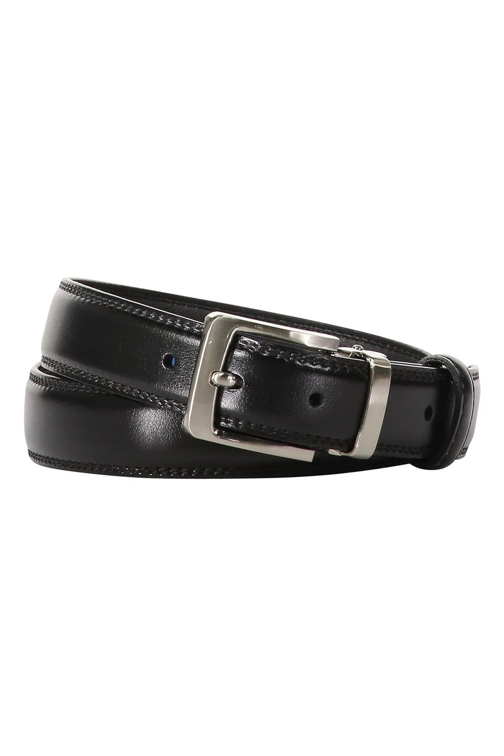 Kid's Solid Stitched Leather Belt