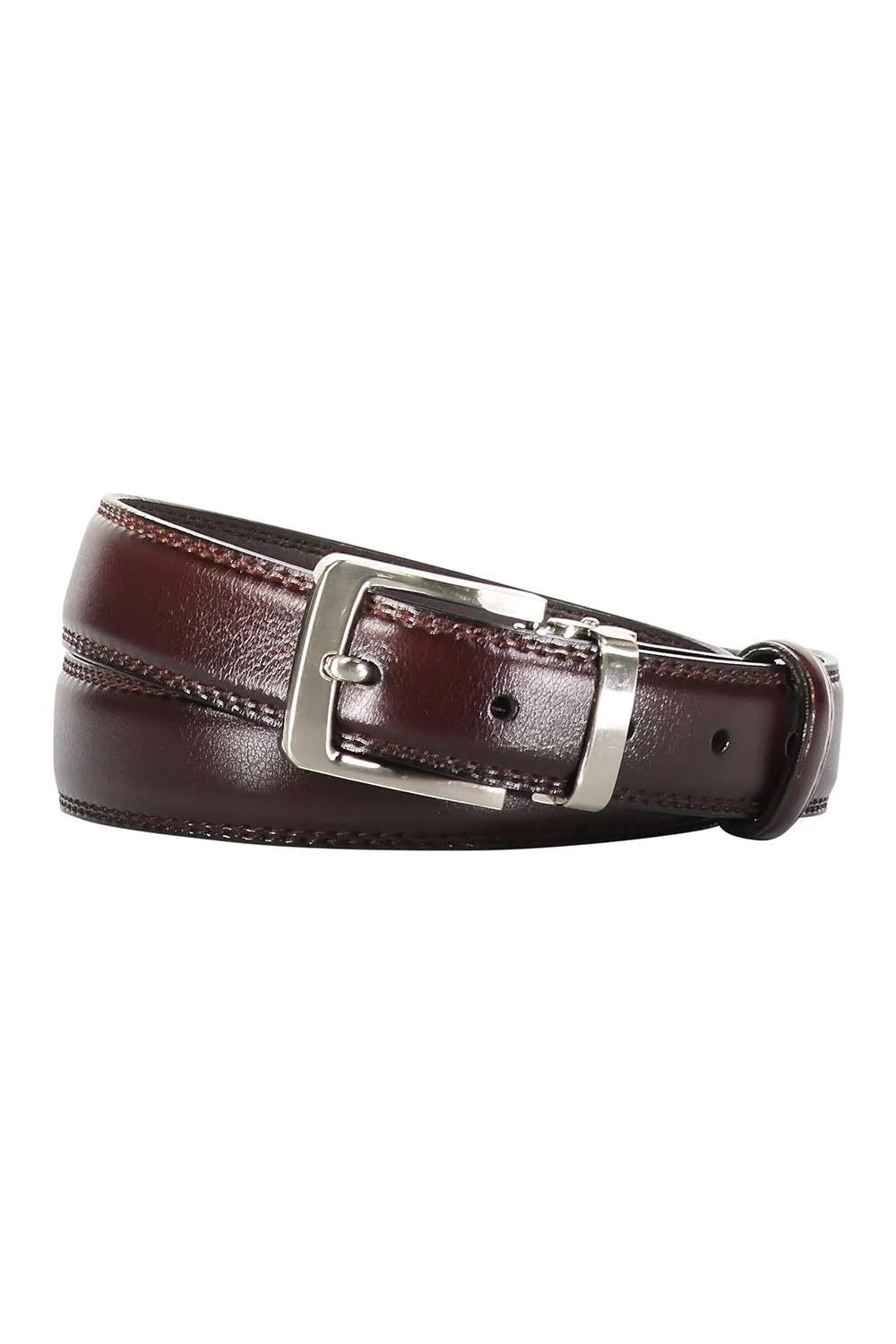 Kid's Solid Stitched Leather Belt