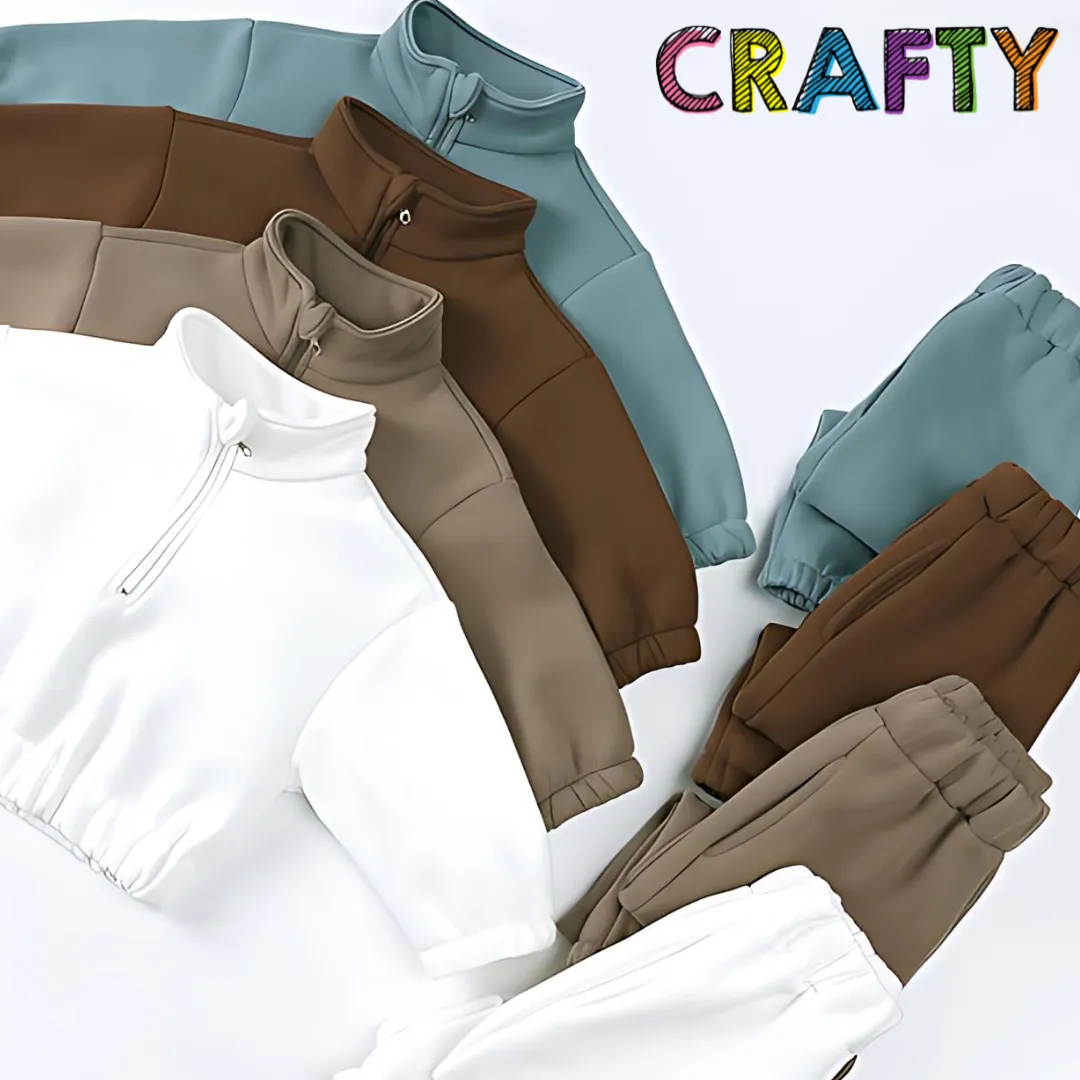 Kids Tales Half Zip Tracksuit - White