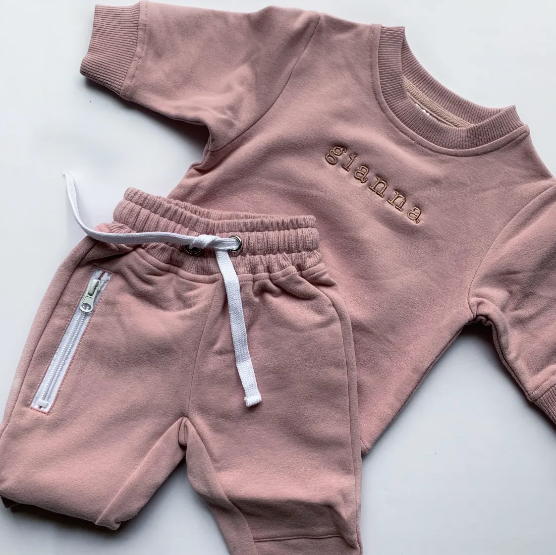Kids Tracksuit Set for Adorable Comfort! - Pink