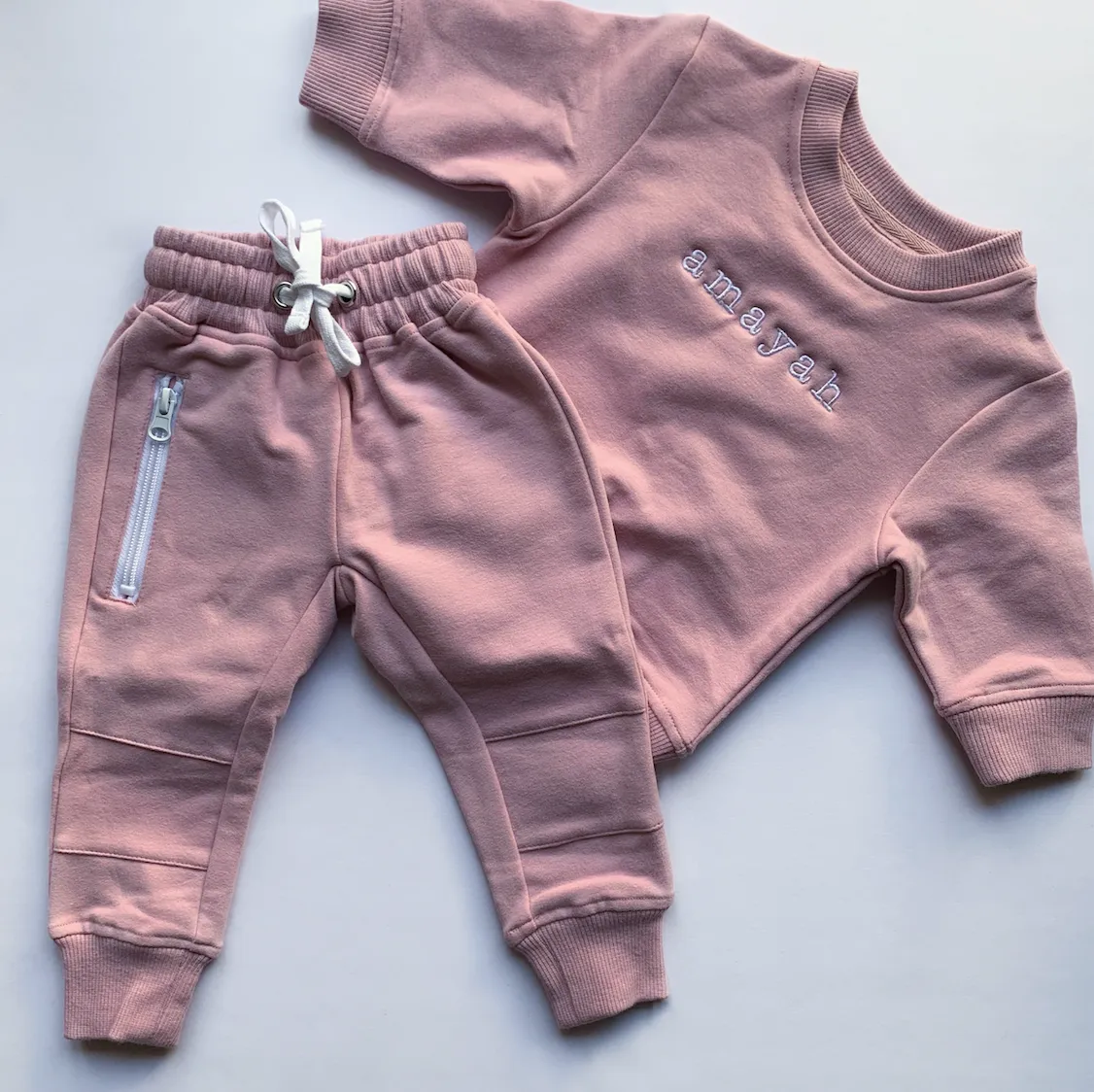Kids Tracksuit Set for Adorable Comfort! - Pink