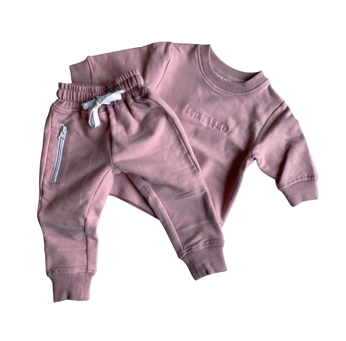 Kids Tracksuit Set for Adorable Comfort! - Pink