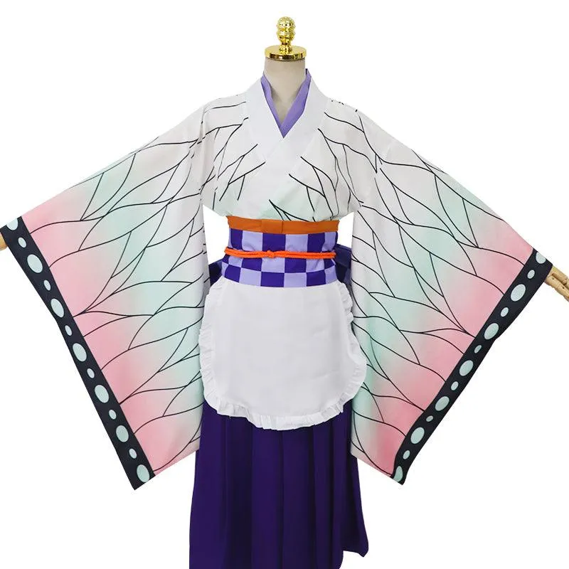 kimetsu no yaiba kochou shinobu lolita maid outfits apron dress cosplay costume