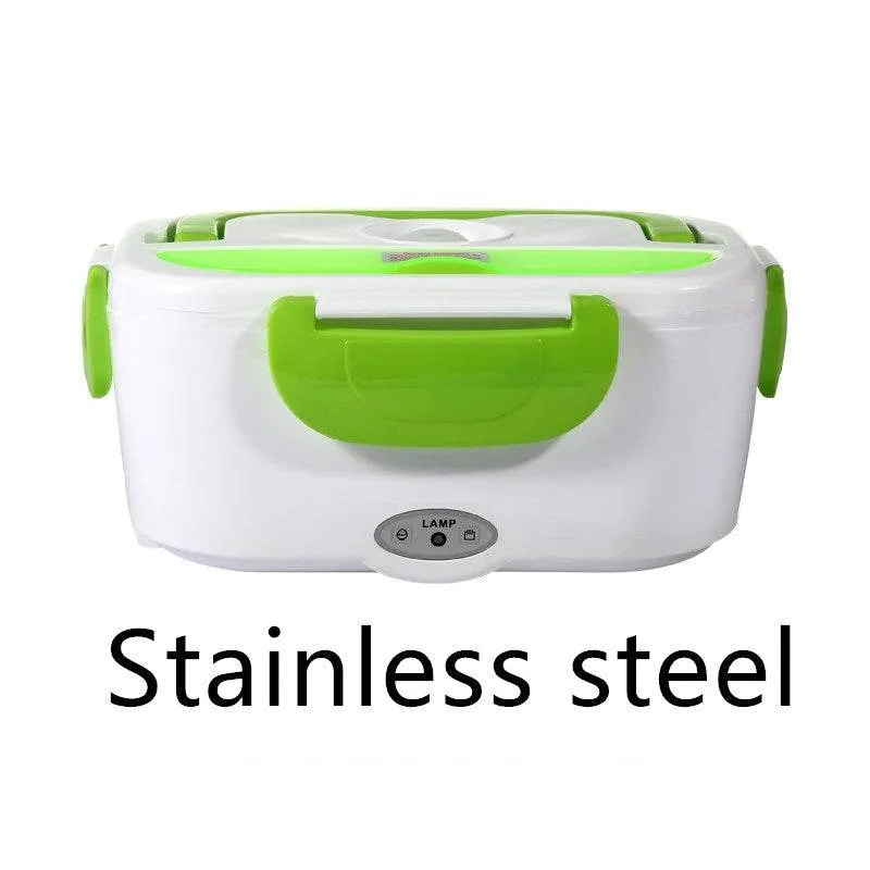 Kitchen Electric Heated Lunch Box Stainless Steel School Car Picnic Food Heating Heater Food Warmer Container