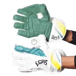 Kookaburra Pro 3.0 Cricket Wicket Keeping Gloves Green Gold