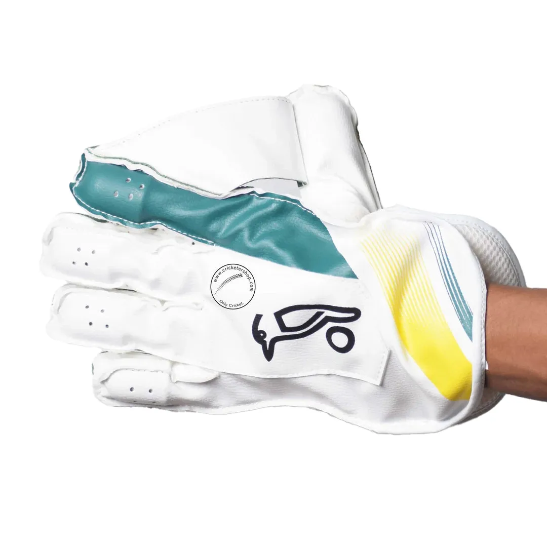 Kookaburra Pro 3.0 Cricket Wicket Keeping Gloves Green Gold