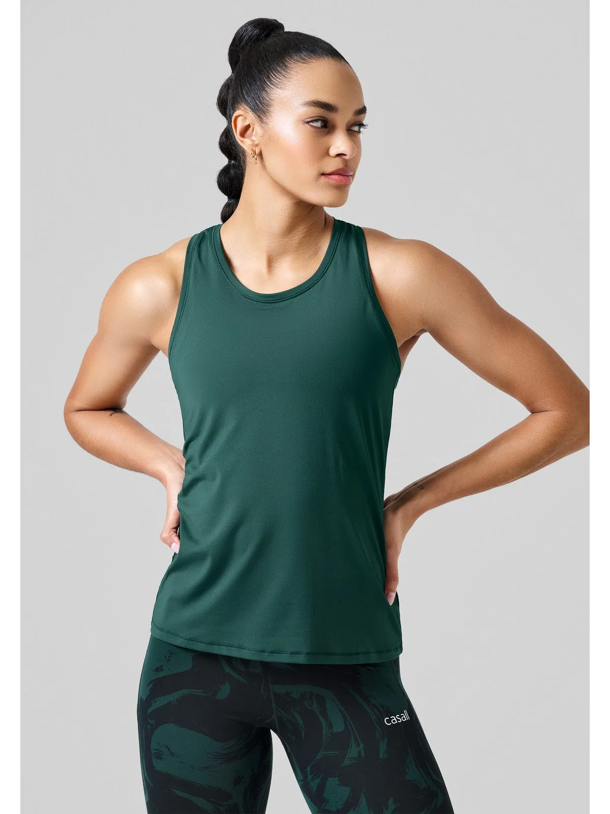 Koszulka CASALL Essential Racerback Tank zielony