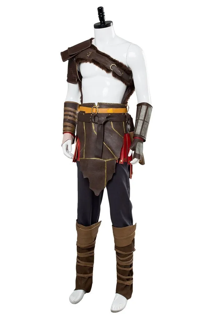 Kratos Nordic Spartan Battle Suit Outfit Halloween Carnival Cosplay Costume