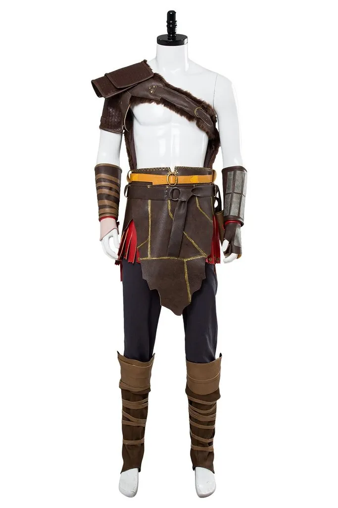 Kratos Nordic Spartan Battle Suit Outfit Halloween Carnival Cosplay Costume