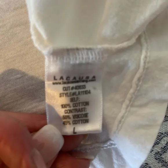 LACAUSA WHITE Racerback Tank Chemise​​​​​​​​