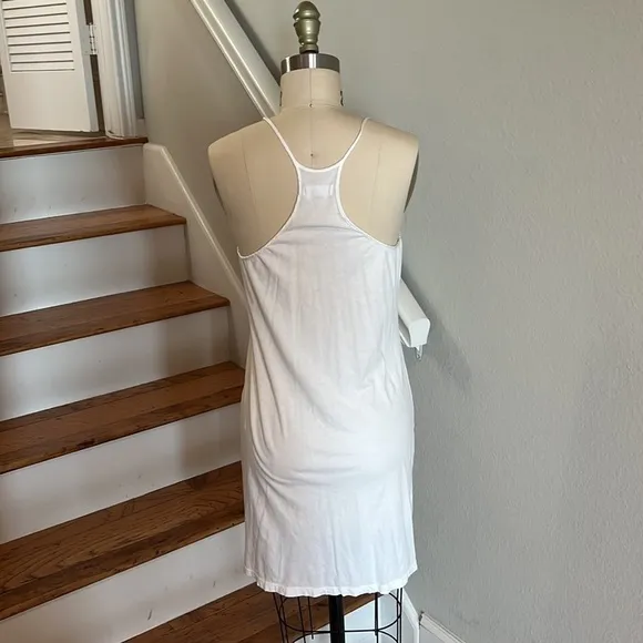 LACAUSA WHITE Racerback Tank Chemise​​​​​​​​