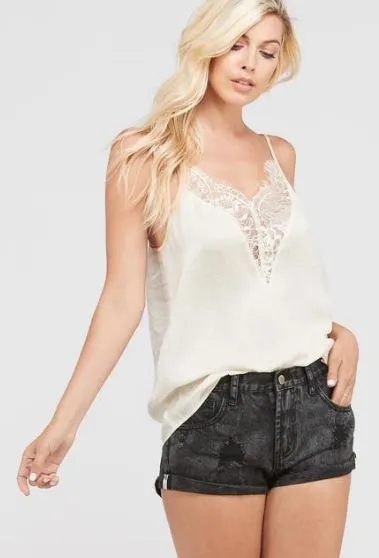LACE TRIM TANK IVY-
