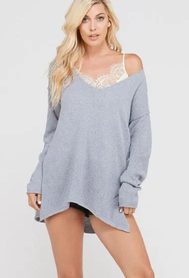 LACE TRIM TANK IVY-