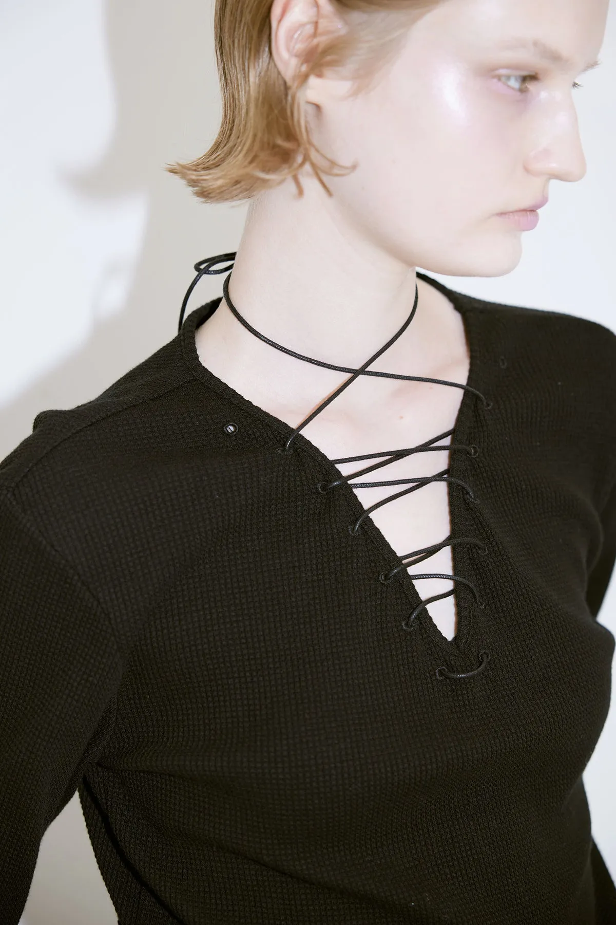 LACE UP THERMAL TOPS