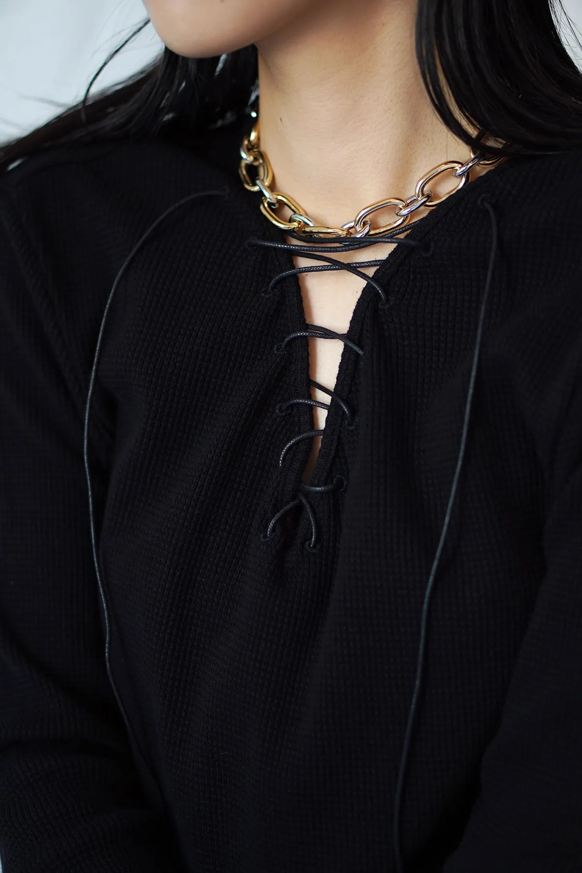 LACE UP THERMAL TOPS