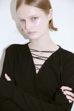 LACE UP THERMAL TOPS
