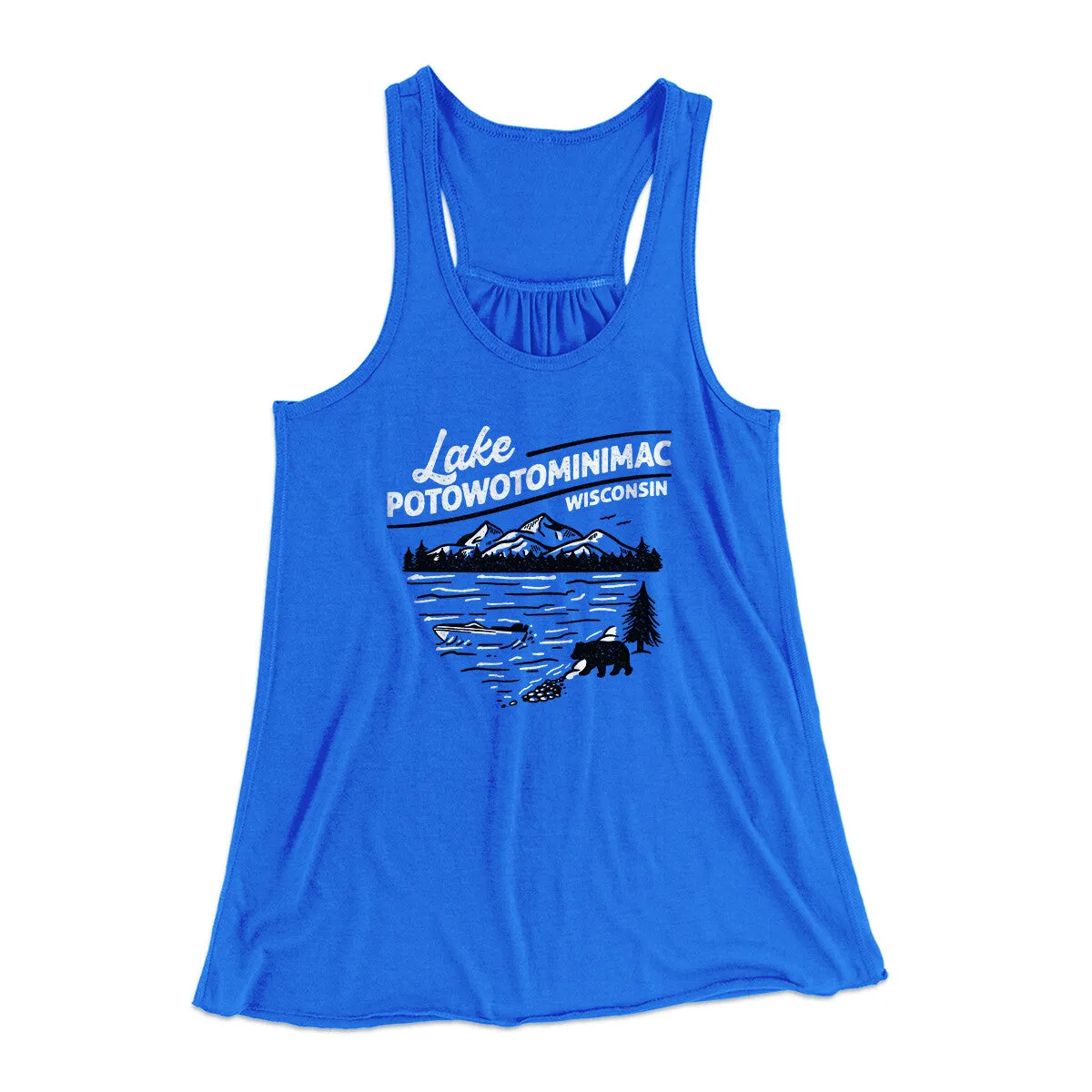 Lake Potowotominimac Women's Flowey Racerback Tank Top