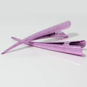 Large Beak Clips Crackle Finish - Pair