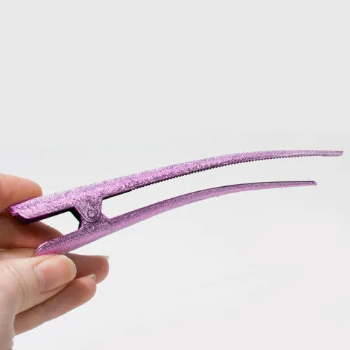 Large Beak Clips Crackle Finish - Pair