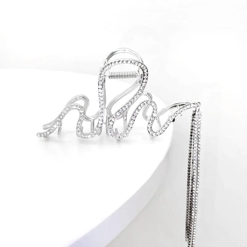 Large Metal Claw Silver Frame with Tassels