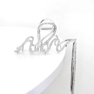 Large Metal Claw Silver Frame with Tassels