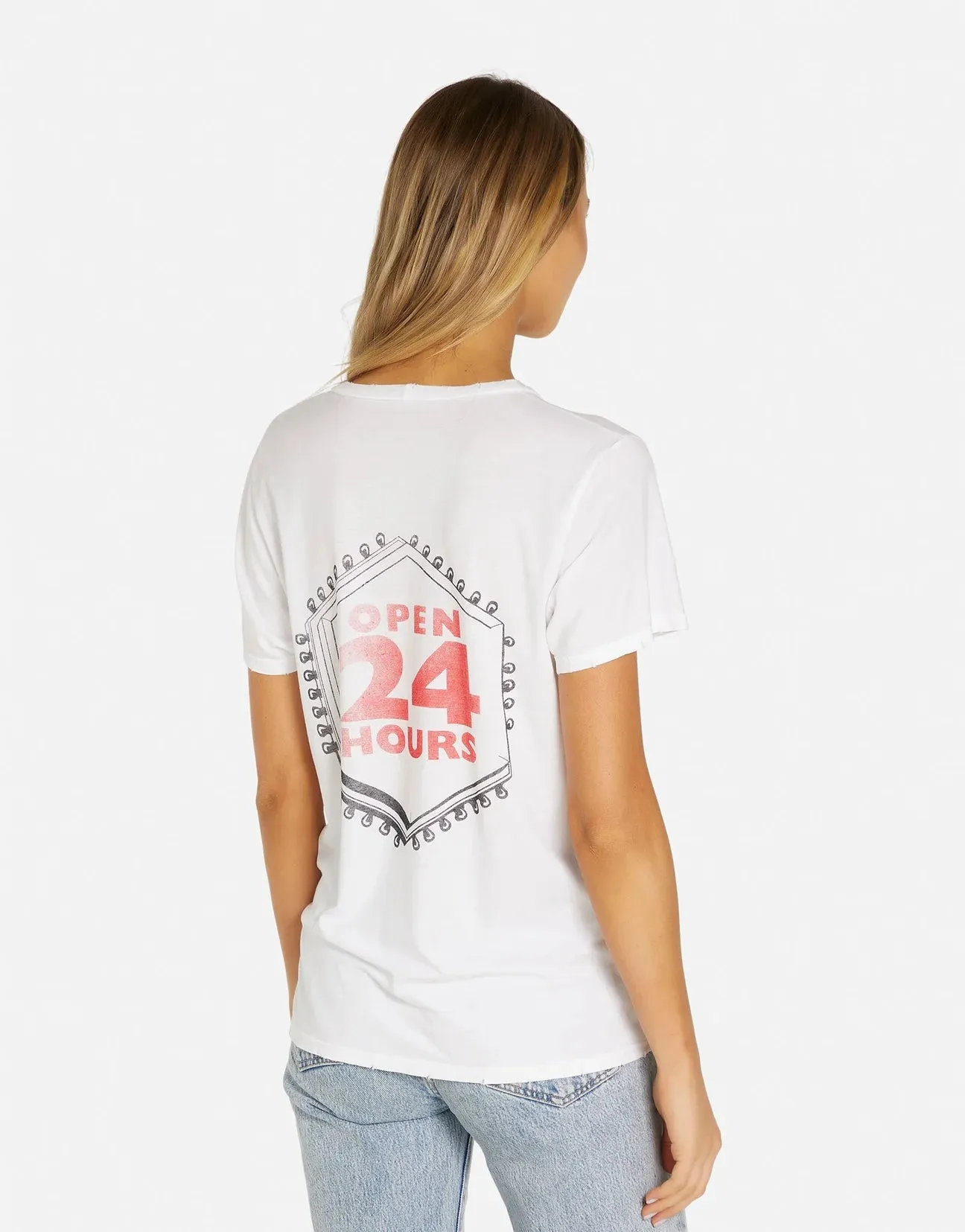 Lauren Moshi Wolf Mels Drive-In Boyfriend T-Shirt