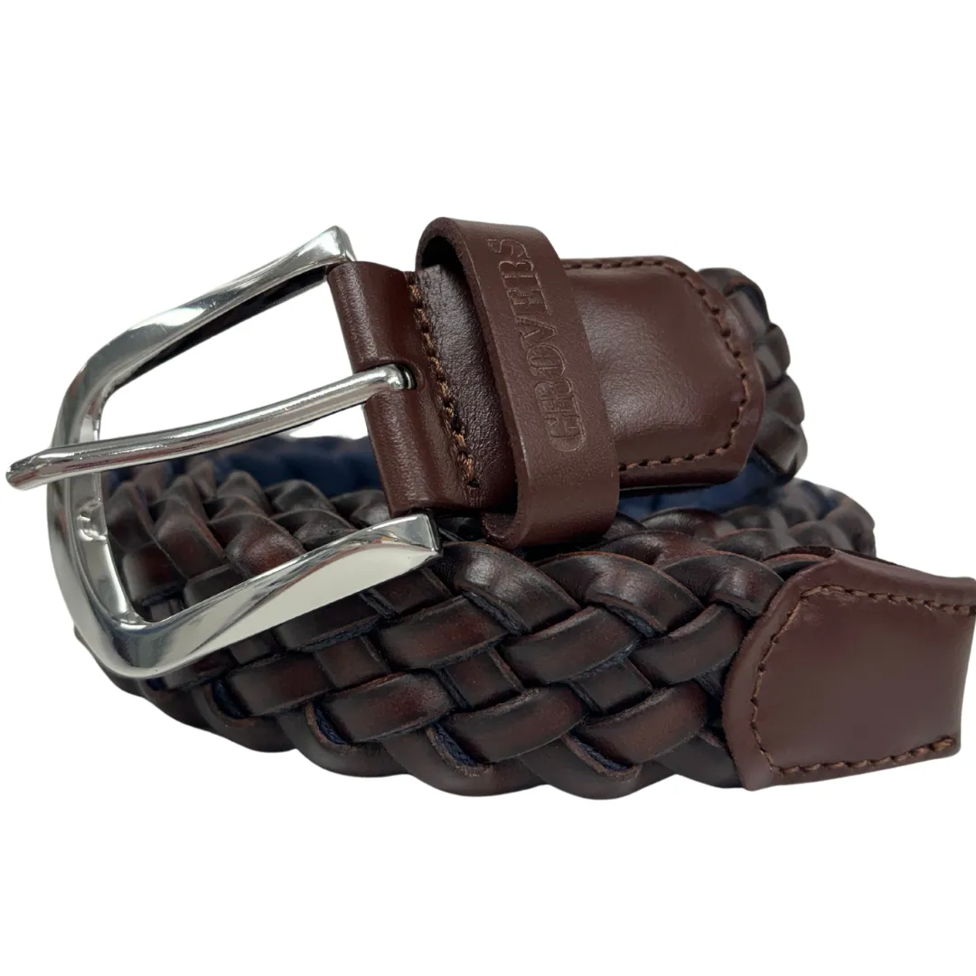 Leather Belt - 6 plait/braid - Genuine Leather