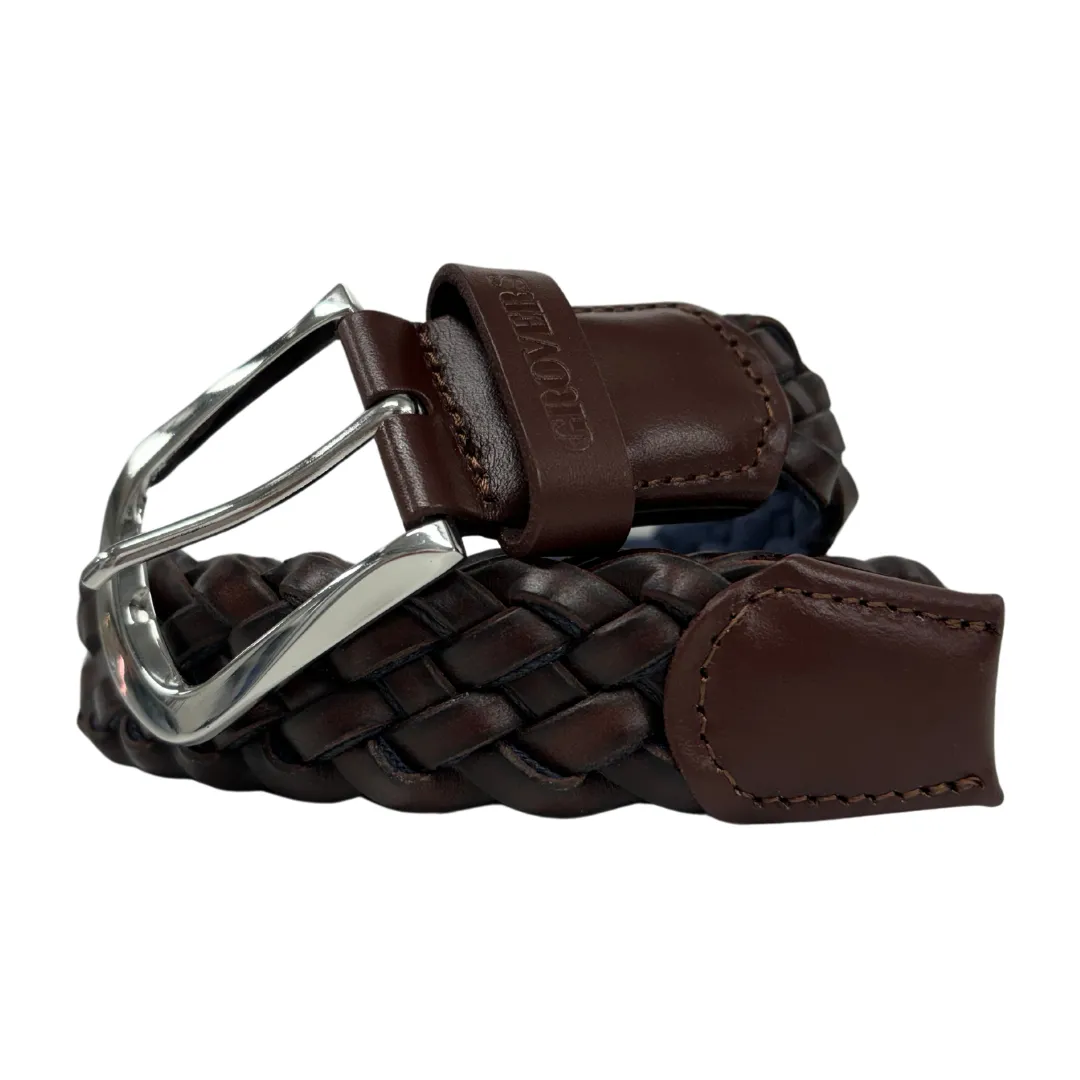 Leather Belt - 6 plait/braid - Genuine Leather