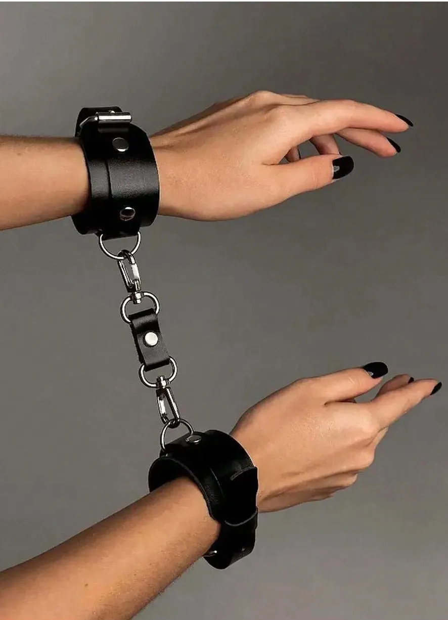 Leather Body Belt Handcuffs